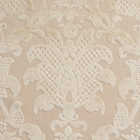 SCHUMACHER  CUT & PATTERNED VELVETS LIMBOURG DAMASK VELVET   Pearl   - 82161