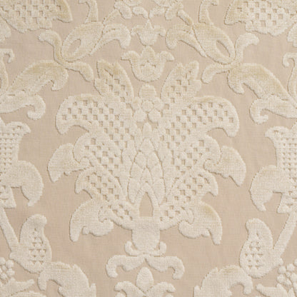 SCHUMACHER  CUT & PATTERNED VELVETS LIMBOURG DAMASK VELVET   Pearl   - 82161
