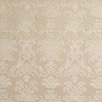 SCHUMACHER  CUT & PATTERNED VELVETS LIMBOURG DAMASK VELVET   Pearl   - 82161