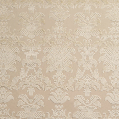 SCHUMACHER  CUT & PATTERNED VELVETS LIMBOURG DAMASK VELVET   Pearl   - 82161