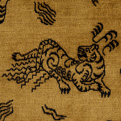 SCHUMACHER FABRIC  CUT & PATTERNED VELVETS KINABALU VELVET   GOLD   - 82170