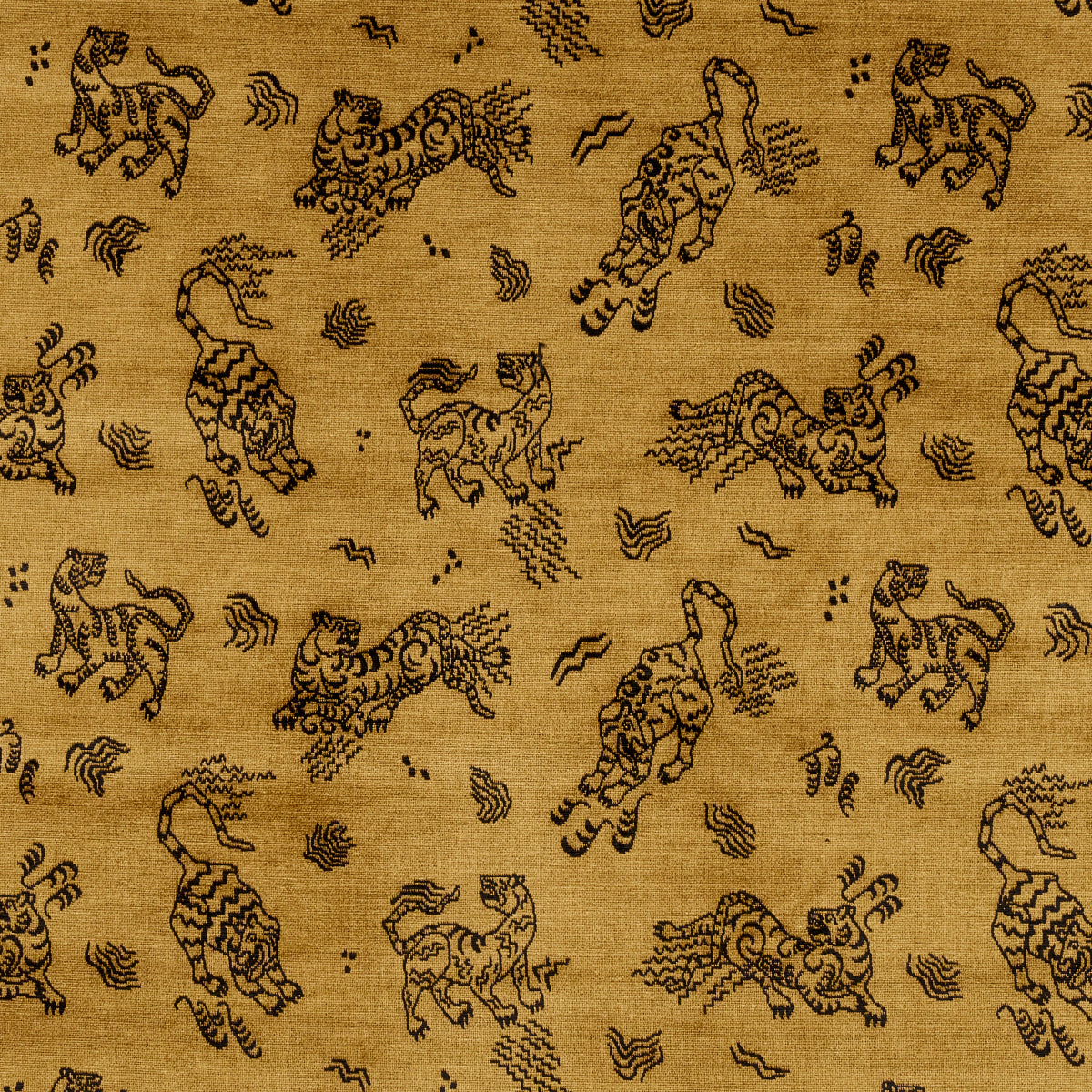 SCHUMACHER FABRIC  CUT & PATTERNED VELVETS KINABALU VELVET   GOLD   - 82170