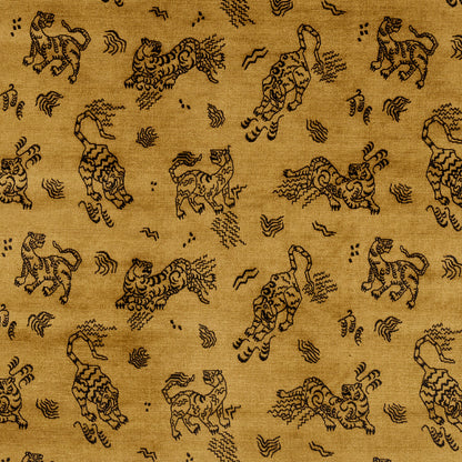 SCHUMACHER FABRIC  CUT & PATTERNED VELVETS KINABALU VELVET   GOLD   - 82170