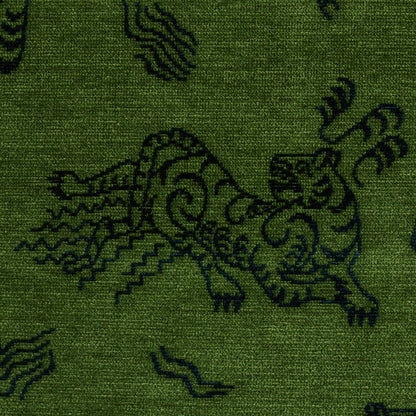 SCHUMACHER FABRIC  CUT & PATTERNED VELVETS KINABALU VELVET   EMERALD   - 82171