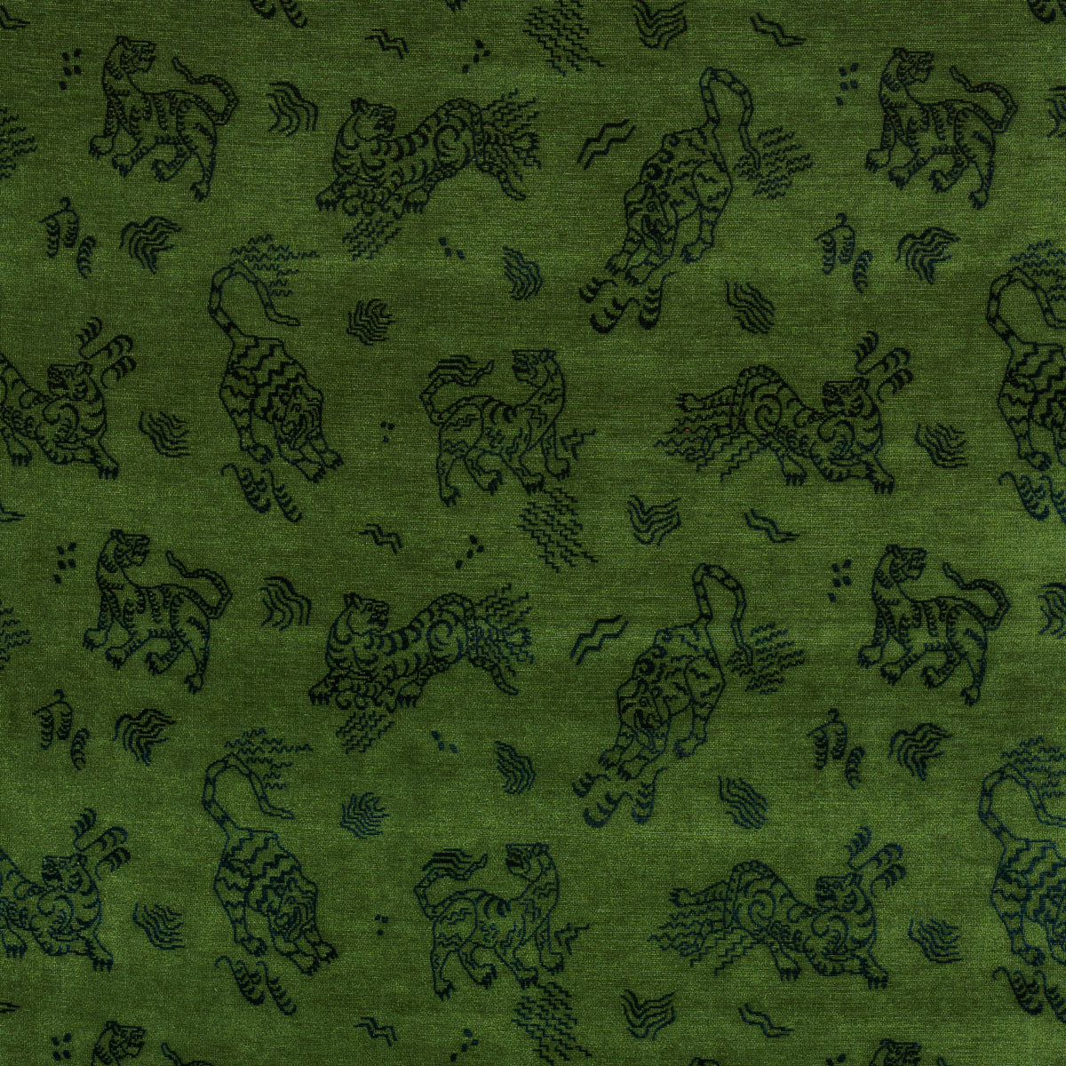 SCHUMACHER FABRIC  CUT & PATTERNED VELVETS KINABALU VELVET   EMERALD   - 82171