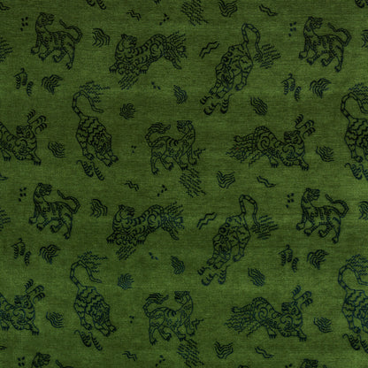 SCHUMACHER FABRIC  CUT & PATTERNED VELVETS KINABALU VELVET   EMERALD   - 82171