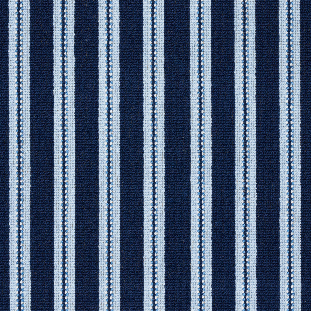 SCHUMACHER FABRIC  CUT & PATTERNED VELVETS BENSON STRIPE EPINGLE   NAVY   - 82180