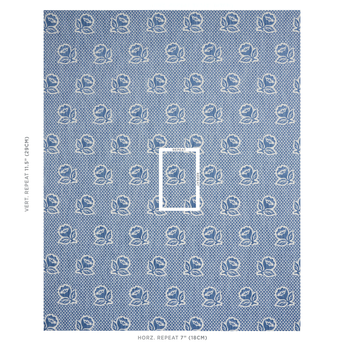 SCHUMACHER  NEW TRADITIONAL: PROVEN??AL FLEURETTE PATTERN WOVENS PATTERN WOVENS DENIM   - 82190