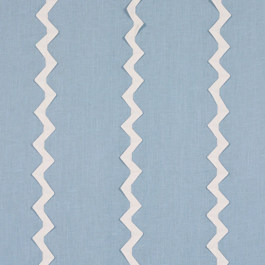 SCHUMACHER  NEW TRADITIONAL: PROVEN??AL LAZARE APPLIQU?? PATTERN WOVENS,EMBROIDERIES PATTERN WOVENS,EMBROIDERIES IVORY ON CHAMBRAY   - 82222