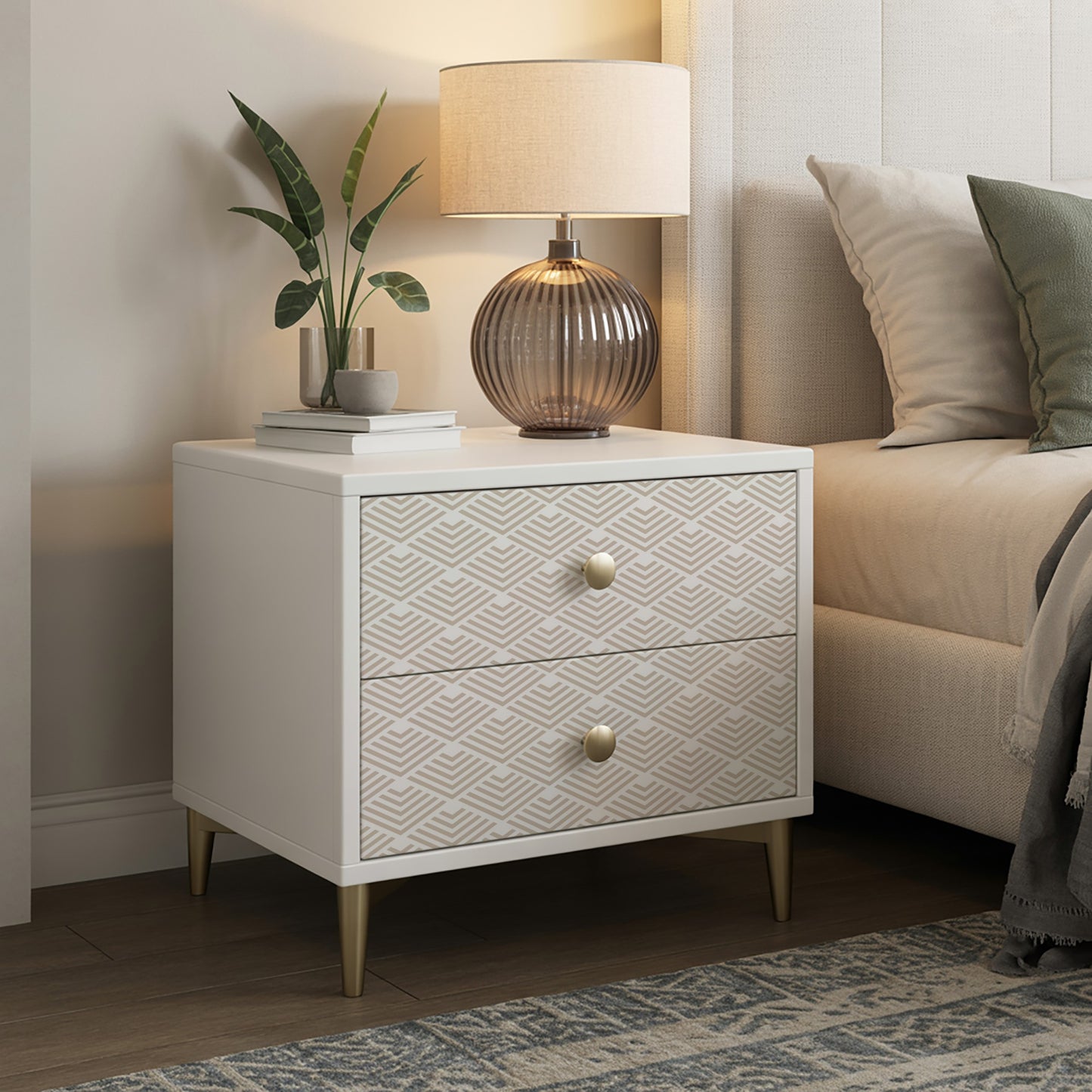 Veer Decor Geometric Chevron Diamond Taupe Peel and Stick Wallpaper Abstract Modern Taupe  Wallpaper - 8228-AE1