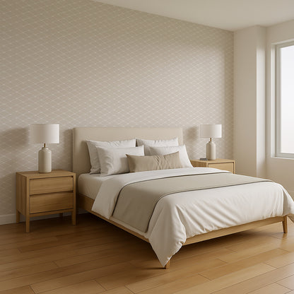 Veer Decor Geometric Chevron Diamond Taupe Peel and Stick Wallpaper Abstract Modern Taupe  Wallpaper - 8228-AE1