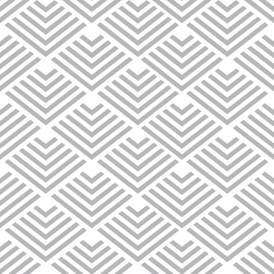 Veer Decor Geometric Chevron Diamond Gray Peel and Stick Wallpaper Abstract Modern Gray  Wallpaper - 8228-AE2