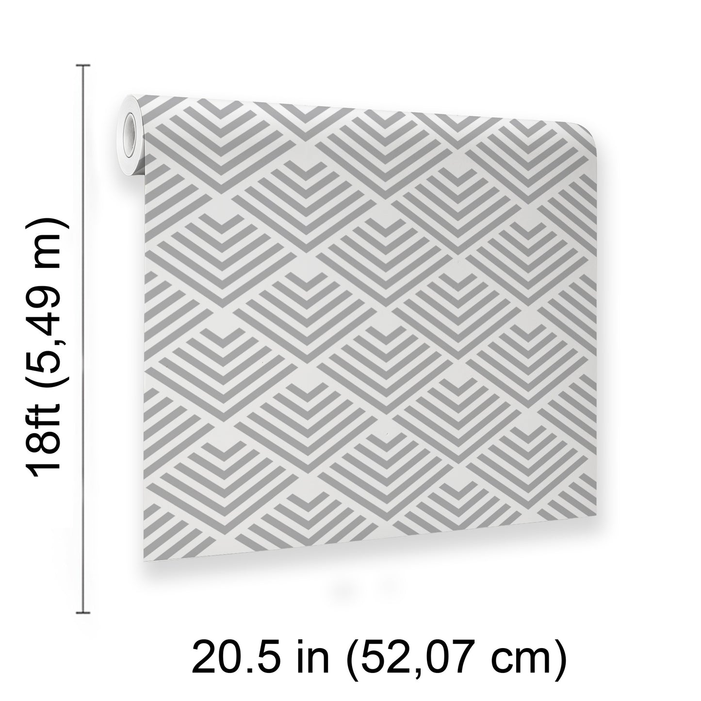 Veer Decor Geometric Chevron Diamond Gray Peel and Stick Wallpaper Abstract Modern Gray  Wallpaper - 8228-AE2