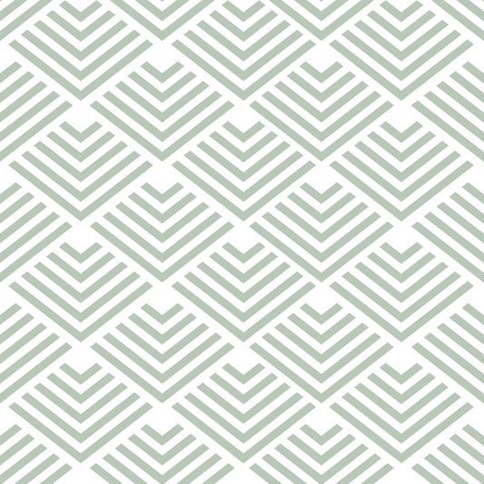 Veer Decor Geometric Chevron Diamond Green Peel and Stick Wallpaper Abstract Modern Green  Wallpaper - 8228-AE3
