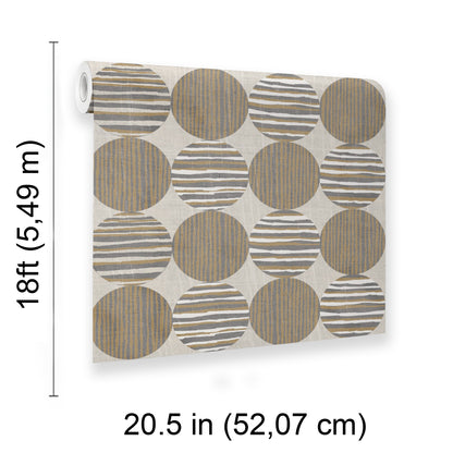 Veer Decor Horizon Circles Brown Peel and Stick Wallpaper Abstract Modern Brown  Wallpaper - 8228-AG1