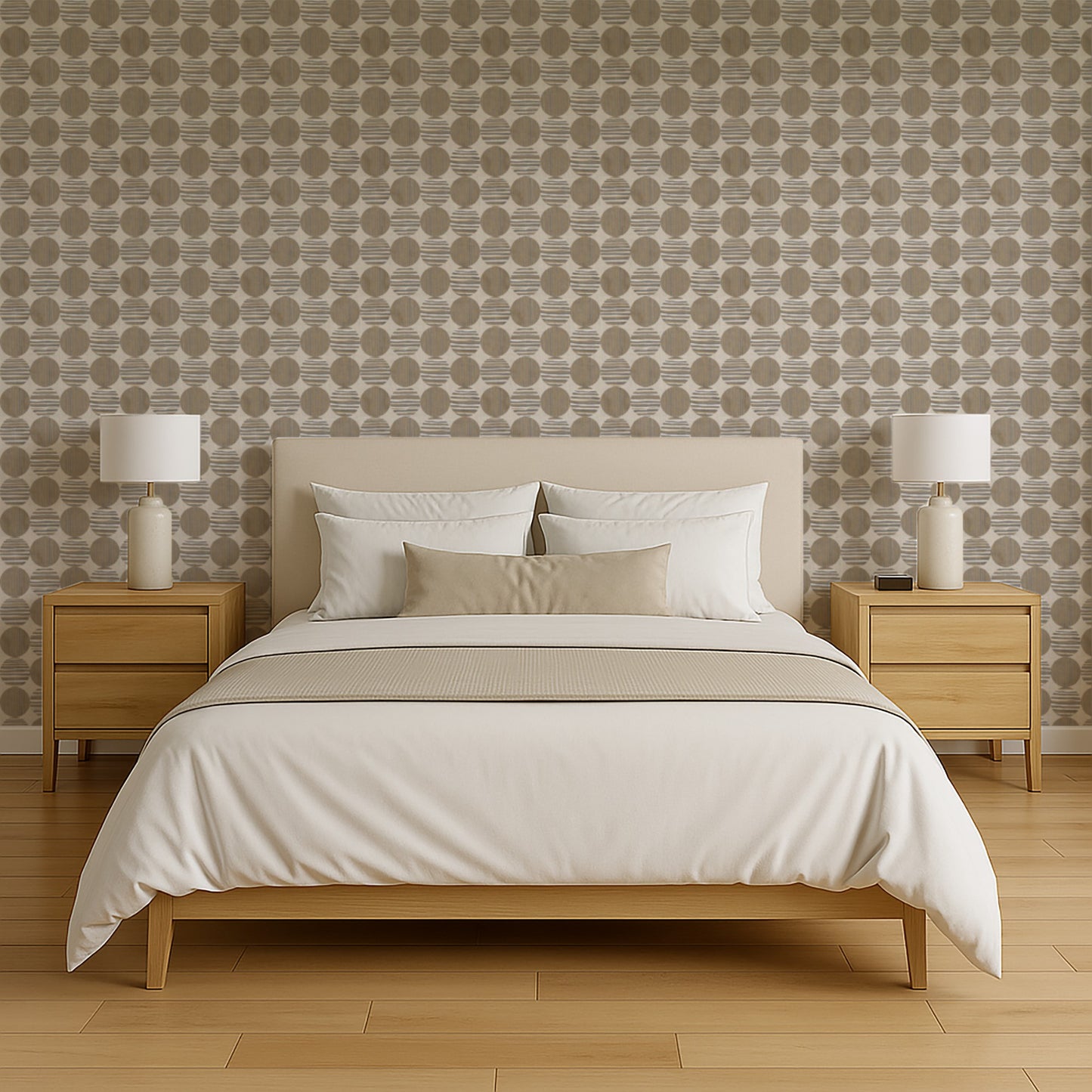 Veer Decor Horizon Circles Brown Peel and Stick Wallpaper Abstract Modern Brown  Wallpaper - 8228-AG1