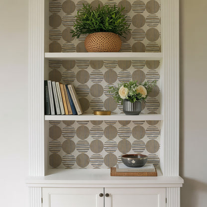 Veer Decor Horizon Circles Brown Peel and Stick Wallpaper Abstract Modern Brown  Wallpaper - 8228-AG1