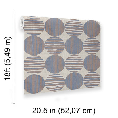 Veer Decor Horizon Circles Blue Peel and Stick Wallpaper Abstract Modern Blue  Wallpaper - 8228-AG2