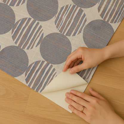 Veer Decor Horizon Circles Blue Peel and Stick Wallpaper Abstract Modern Blue  Wallpaper - 8228-AG2