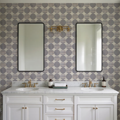 Veer Decor Horizon Circles Blue Peel and Stick Wallpaper Abstract Modern Blue  Wallpaper - 8228-AG2