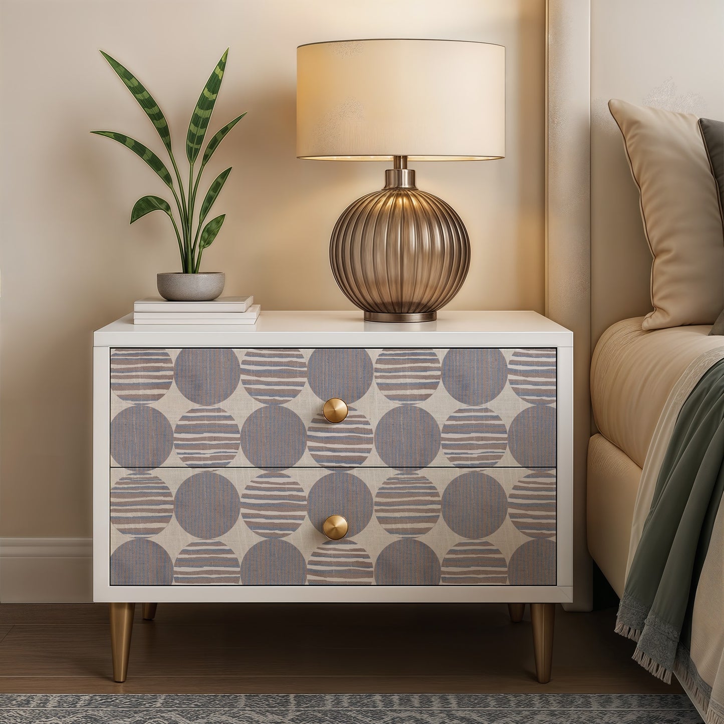 Veer Decor Horizon Circles Blue Peel and Stick Wallpaper Abstract Modern Blue  Wallpaper - 8228-AG2