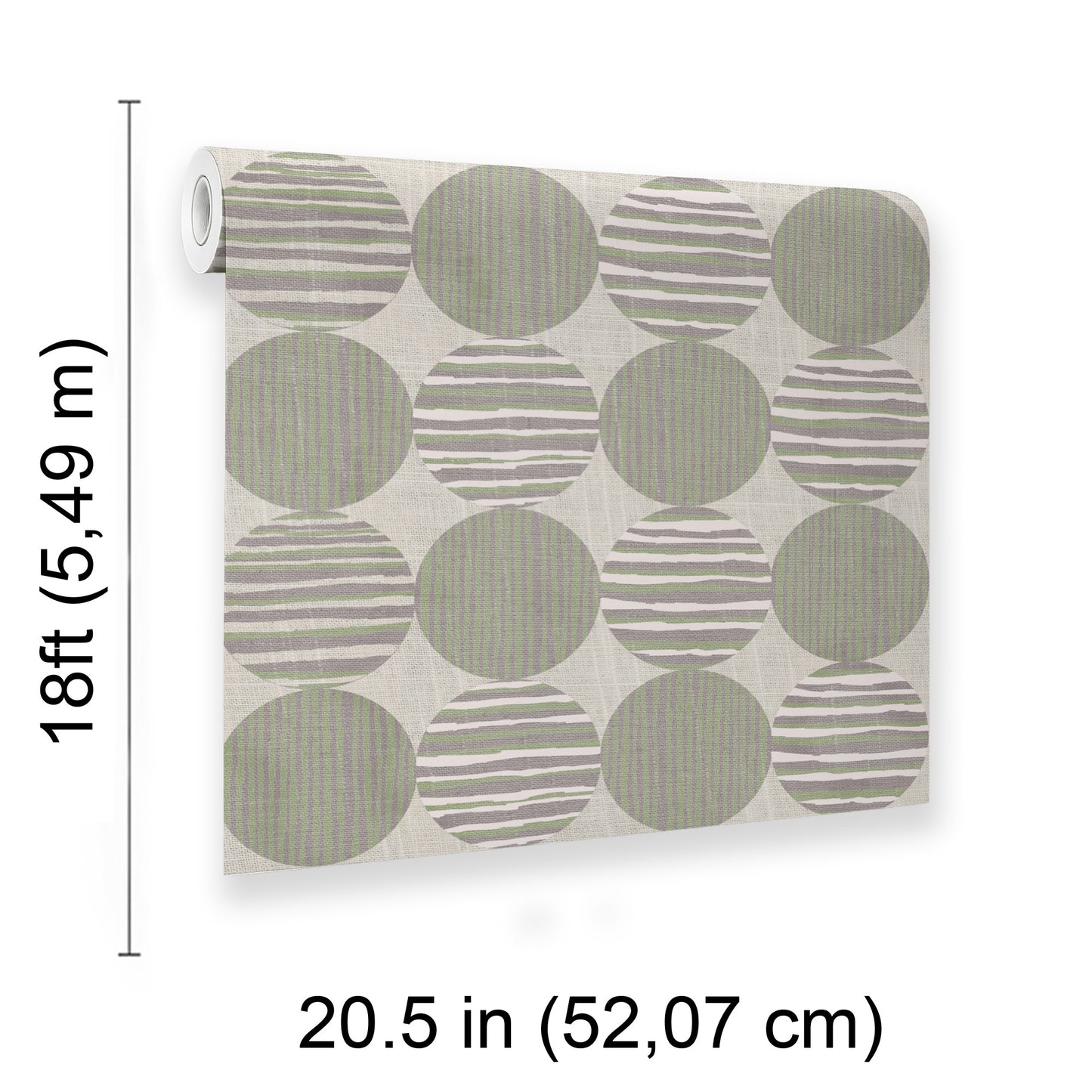 Veer Decor Horizon Circles Green Peel and Stick Wallpaper Abstract Modern Green  Wallpaper - 8228-AG3