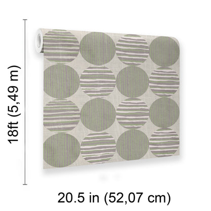 Veer Decor Horizon Circles Green Peel and Stick Wallpaper Abstract Modern Green  Wallpaper - 8228-AG3