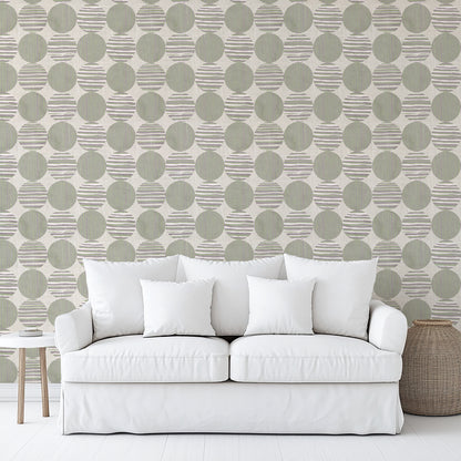 Veer Decor Horizon Circles Green Peel and Stick Wallpaper Abstract Modern Green  Wallpaper - 8228-AG3
