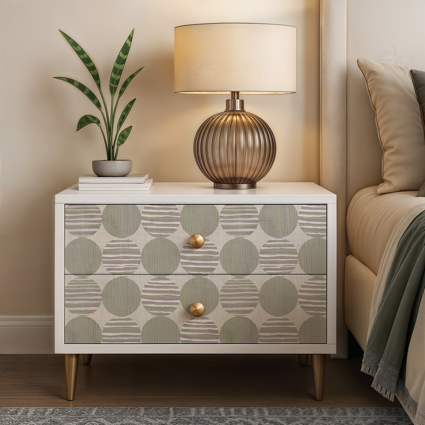 Veer Decor Horizon Circles Green Peel and Stick Wallpaper Abstract Modern Green  Wallpaper - 8228-AG3