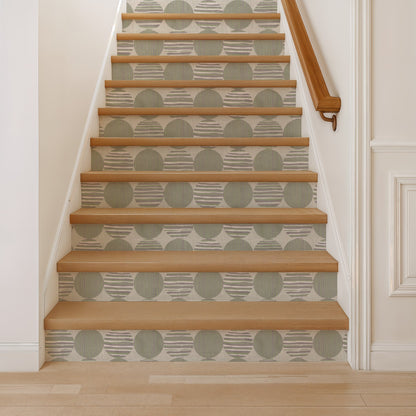 Veer Decor Horizon Circles Green Peel and Stick Wallpaper Abstract Modern Green  Wallpaper - 8228-AG3