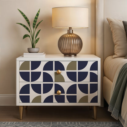 Veer Decor Mod Geo Crescents Navy Peel and Stick Wallpaper Abstract Modern Navy  Wallpaper - 8228-AH1