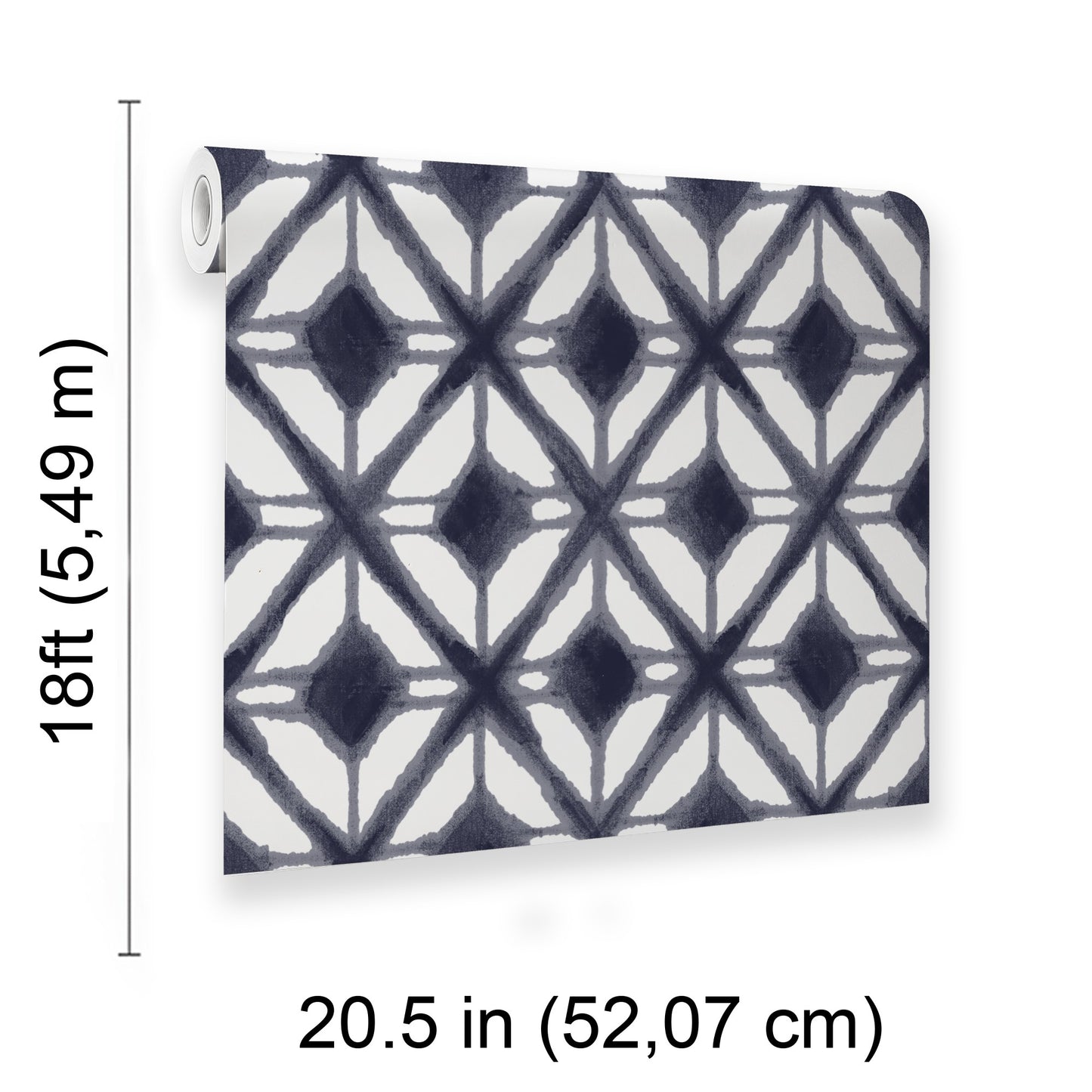 Veer Decor Shibori Geometric Navy Peel and Stick Wallpaper Abstract Modern Navy  Wallpaper - 8228-AJ1