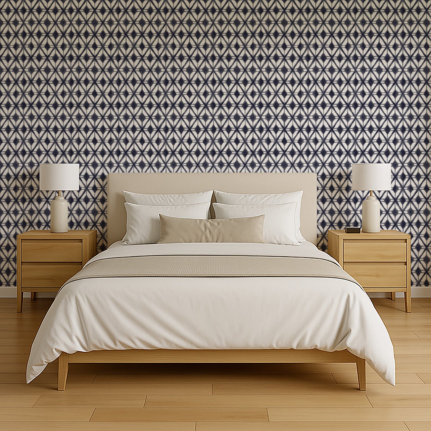 Veer Decor Shibori Geometric Navy Peel and Stick Wallpaper Abstract Modern Navy  Wallpaper - 8228-AJ1