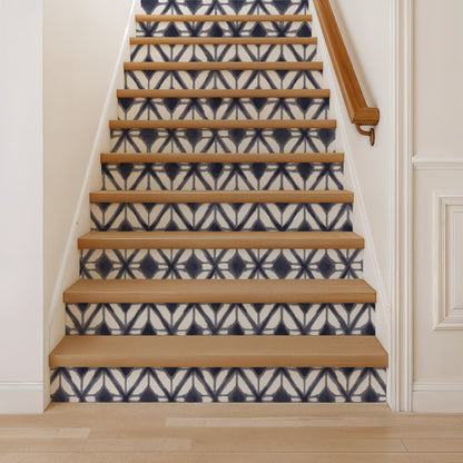 Veer Decor Shibori Geometric Navy Peel and Stick Wallpaper Abstract Modern Navy  Wallpaper - 8228-AJ1