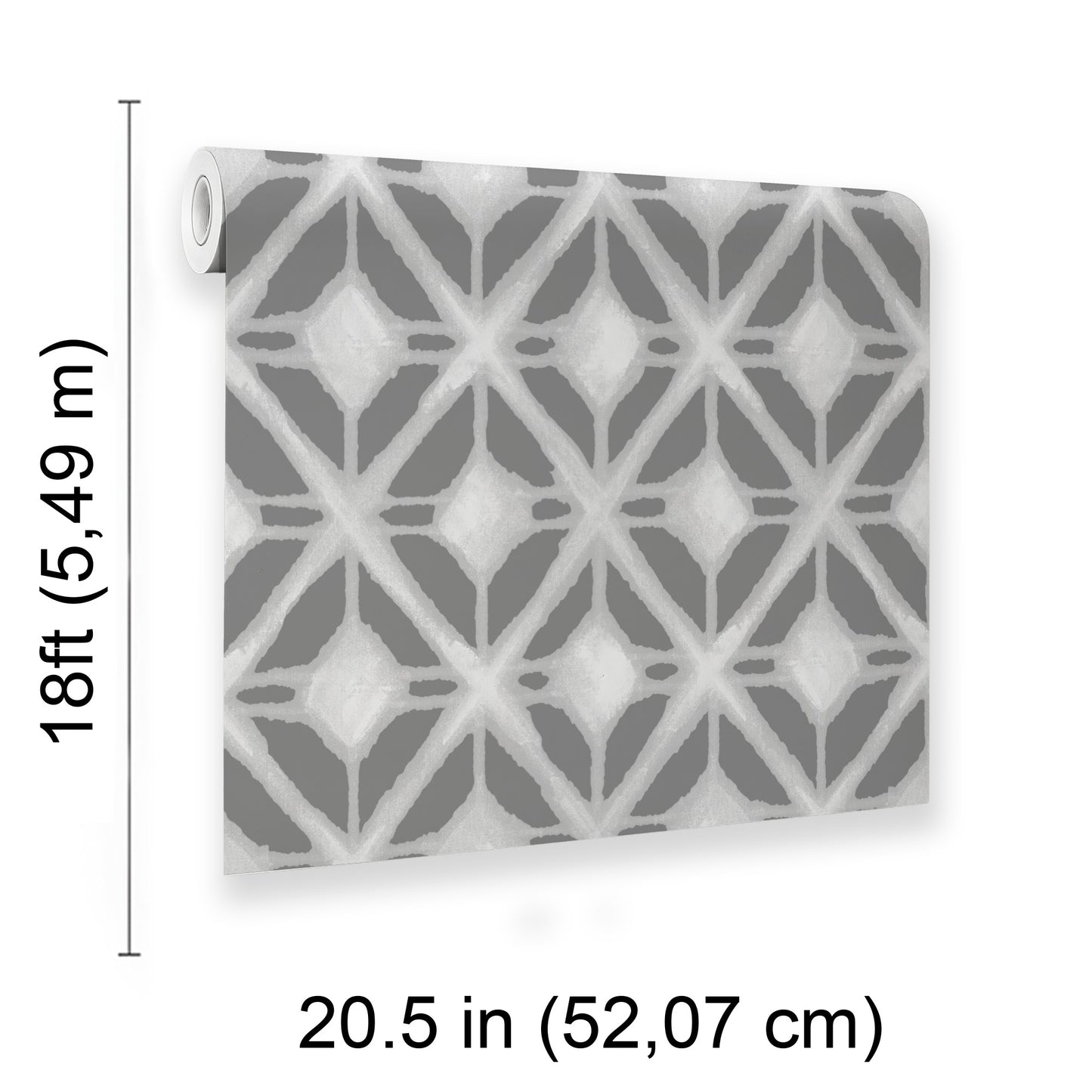 Veer Decor Shibori Geometric Gray Peel and Stick Wallpaper Abstract Modern Gray  Wallpaper - 8228-AJ2