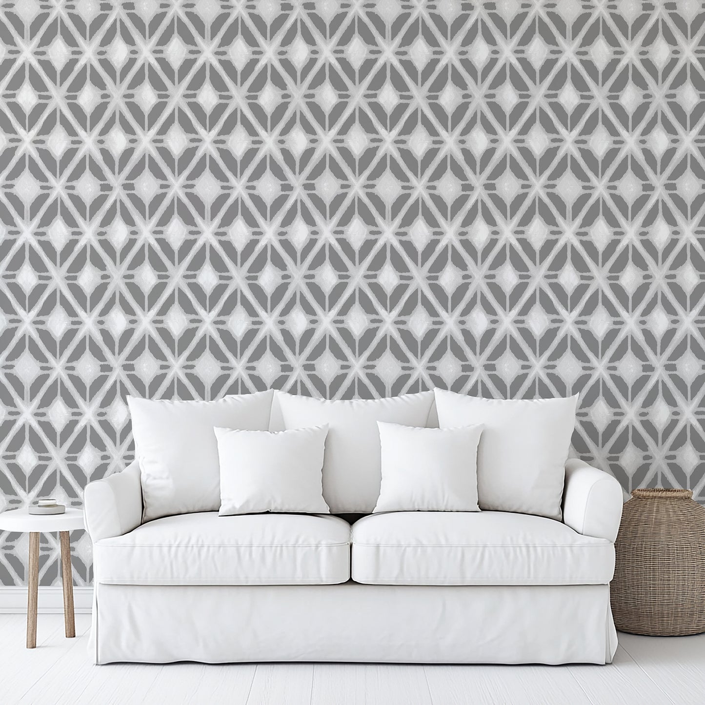 Veer Decor Shibori Geometric Gray Peel and Stick Wallpaper Abstract Modern Gray  Wallpaper - 8228-AJ2