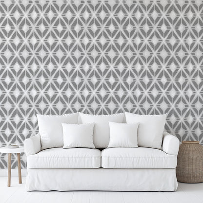 Veer Decor Shibori Geometric Gray Peel and Stick Wallpaper Abstract Modern Gray  Wallpaper - 8228-AJ2