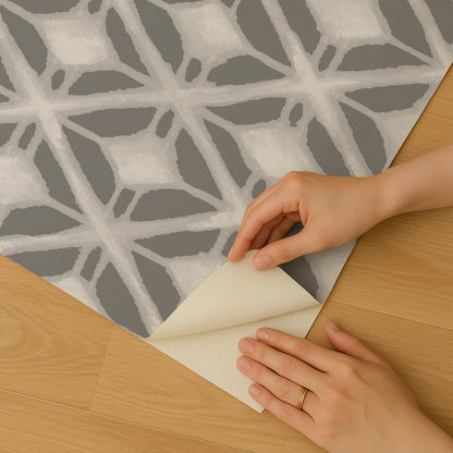 Veer Decor Shibori Geometric Gray Peel and Stick Wallpaper Abstract Modern Gray  Wallpaper - 8228-AJ2