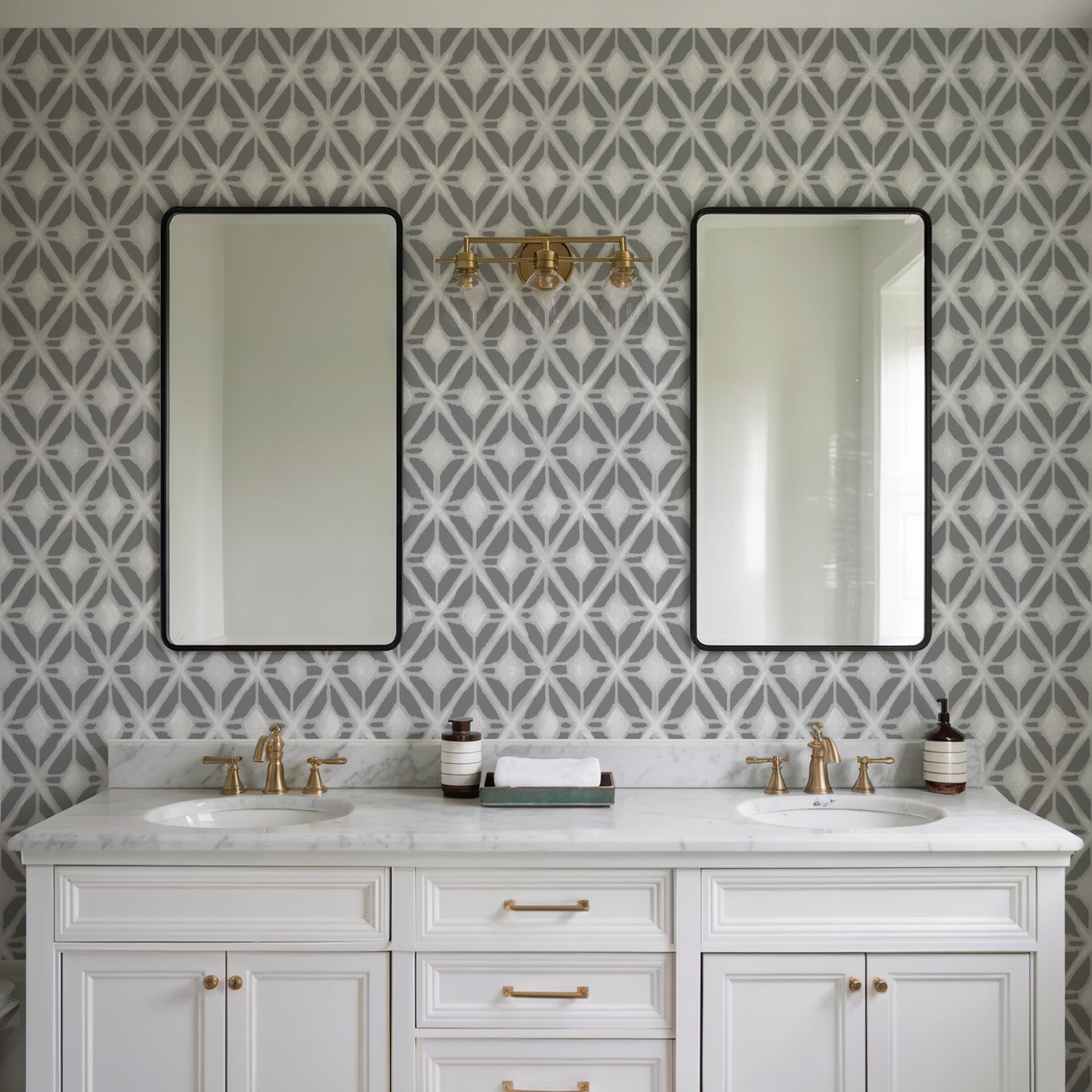 Veer Decor Shibori Geometric Gray Peel and Stick Wallpaper Abstract Modern Gray  Wallpaper - 8228-AJ2