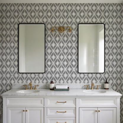 Veer Decor Shibori Geometric Gray Peel and Stick Wallpaper Abstract Modern Gray  Wallpaper - 8228-AJ2