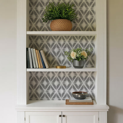 Veer Decor Shibori Geometric Gray Peel and Stick Wallpaper Abstract Modern Gray  Wallpaper - 8228-AJ2