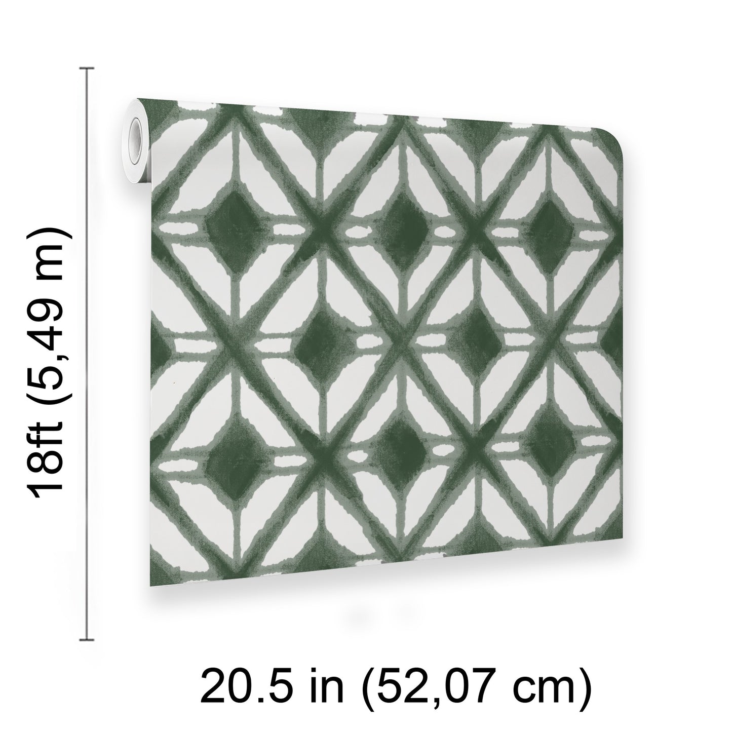 Veer Decor Shibori Geometric Green Peel and Stick Wallpaper Abstract Modern Green  Wallpaper - 8228-AJ3