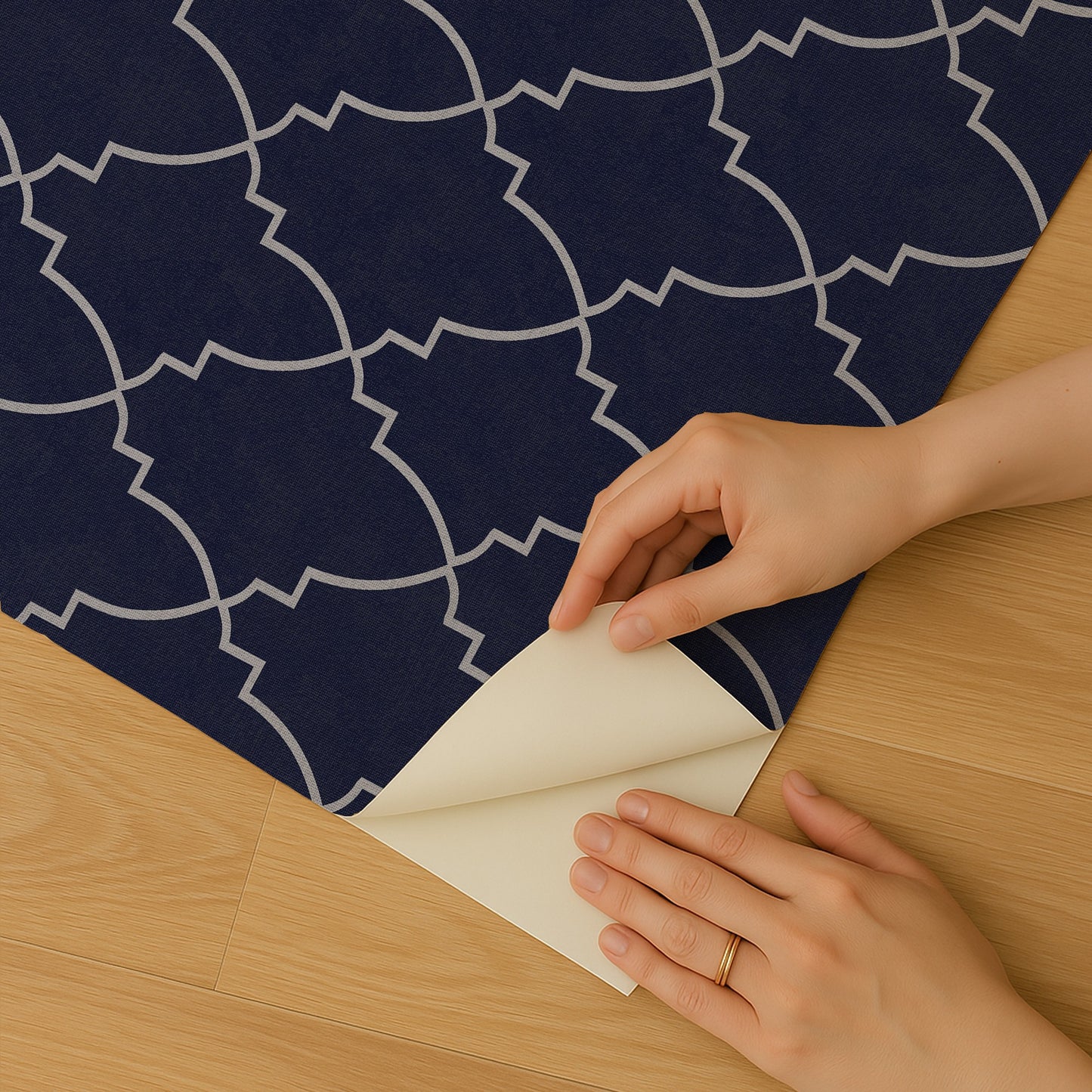 Veer Decor Medina Trellis Navy Peel and Stick Wallpaper Abstract Modern Navy  Wallpaper - 8228-AO2