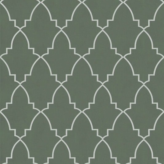 Veer Decor Medina Trellis Green Peel and Stick Wallpaper Abstract Modern Green  Wallpaper - 8228-AO3