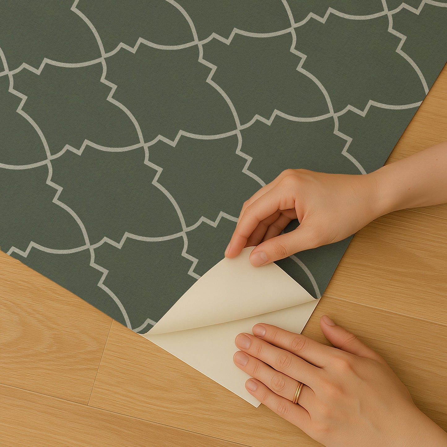 Veer Decor Medina Trellis Green Peel and Stick Wallpaper Abstract Modern Green  Wallpaper - 8228-AO3