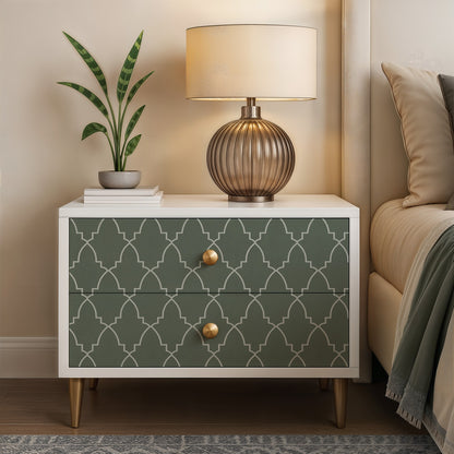 Veer Decor Medina Trellis Green Peel and Stick Wallpaper Abstract Modern Green  Wallpaper - 8228-AO3