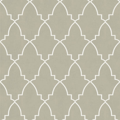 Veer Decor Medina Trellis Taupe Peel and Stick Wallpaper Abstract Modern Taupe  Wallpaper - 8228-AO4