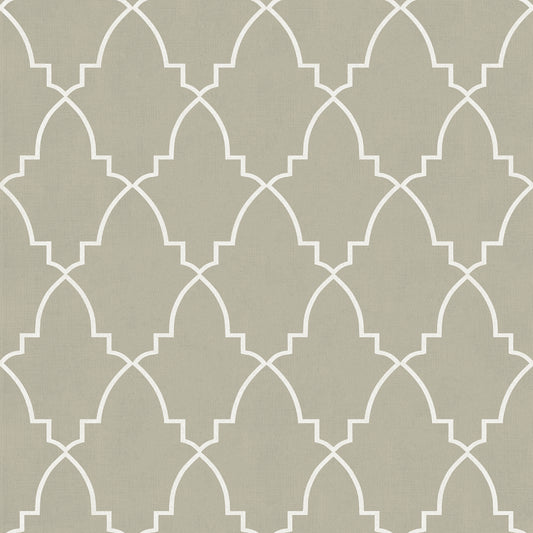Veer Decor Medina Trellis Taupe Peel and Stick Wallpaper Abstract Modern Taupe  Wallpaper - 8228-AO4
