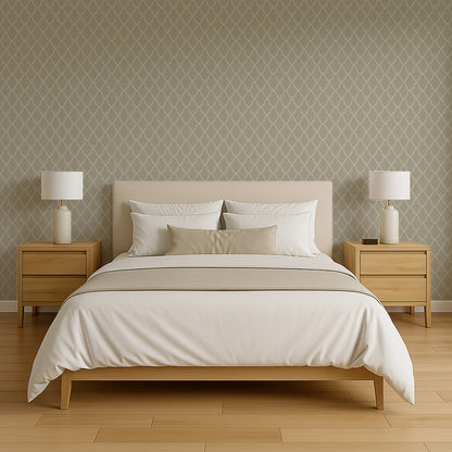 Veer Decor Medina Trellis Taupe Peel and Stick Wallpaper Abstract Modern Taupe  Wallpaper - 8228-AO4