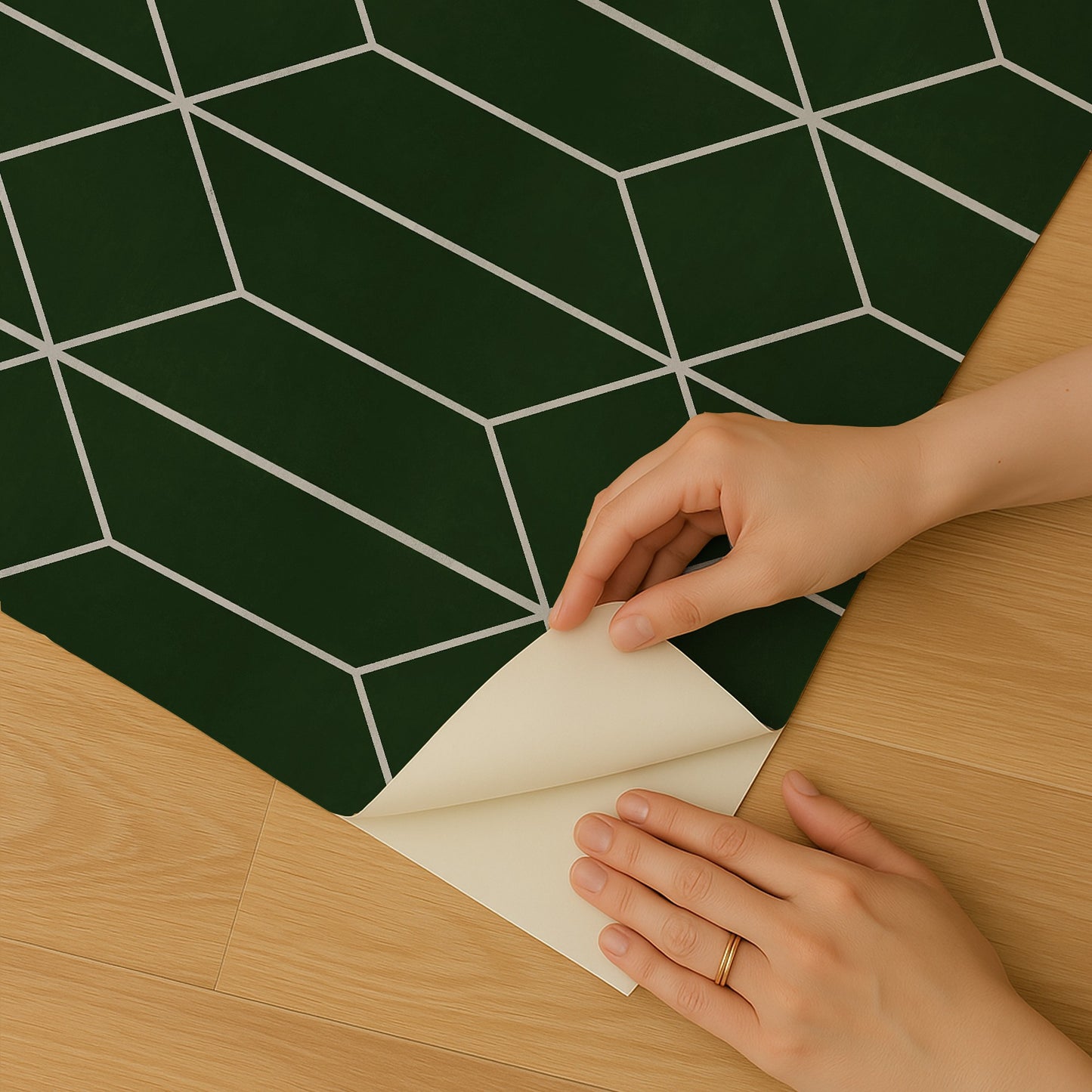 Veer Decor Diamond Trellis Green Peel and Stick Wallpaper Abstract Modern Green  Wallpaper - 8228-AP1